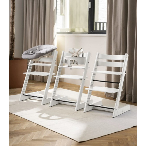 STOKKE STOLICA ZA HRANJENJE TRIPP TRAPP WHITE I BEBI SET TRIPP TRAPP ANTHRACITE 