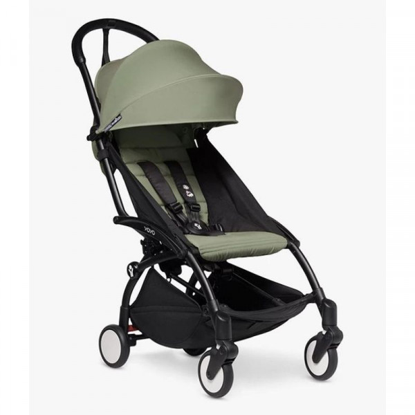 STOKKE KOLICA 2U1 YOYO KONSTRUKCIJA BLACK, SPORTSKO SJEDISTE OLIVE I KORPA OLIVE 