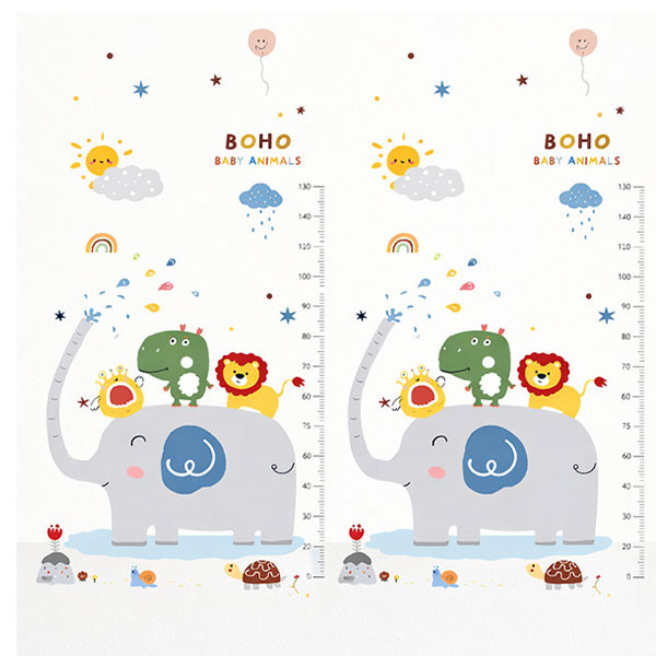 HOT MOM BBO SKLOPIVA PODLOGA ZA IGRU OD PJENE-ELEPHANT&BABY ANIMALS CC6603-1 