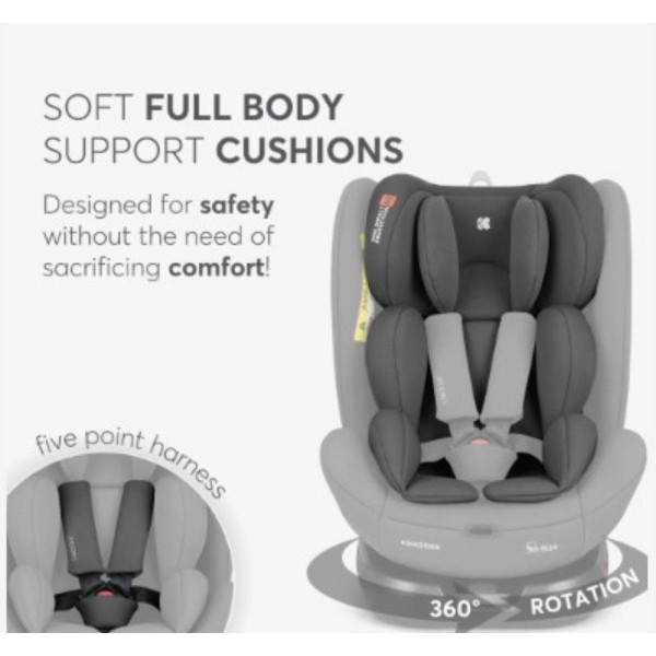 KIKKA BOO AUTOSJEDALICA I-MOOVE 2 I-SIZE DARK GREY 31002100102 
