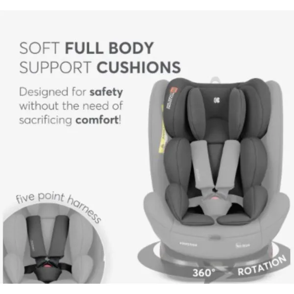 KIKKA BOO AUTOSJEDALICA I-MOOVE 2 I-SIZE DARK GREY 31002100102 