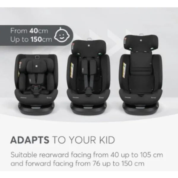 KIKKA BOO AUTOSJEDALICA I-HIKE I-SIZE BLACK 2026 31002100077 