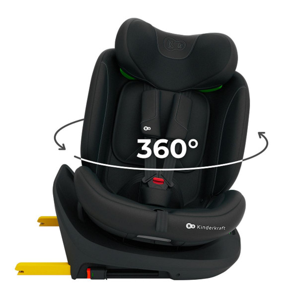 KINDERKRAFT AUROSJEDALICA I-GROW 2 PLUS I-SIZE BLACK 54780 
