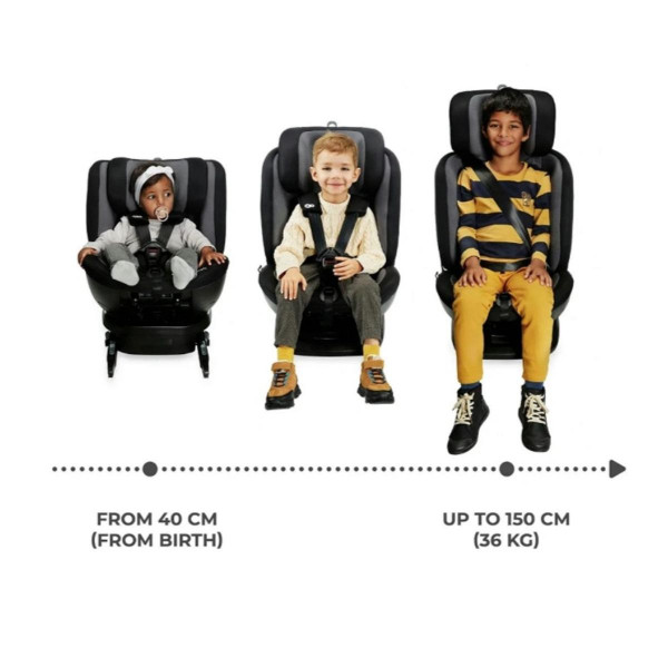 KINDERKRAFT AUTOSJEDALICA XPEDITION 2 I-SIZE BLACK 40742 