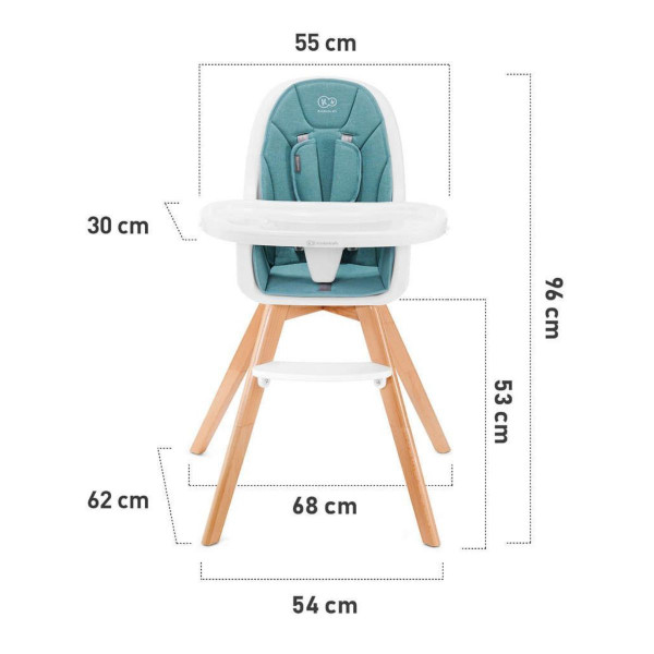 KINDERKRAFT HRANILICA TIXI TIRKIZ 28664 
