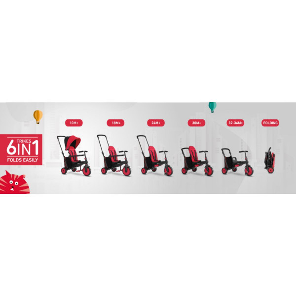SMART TRIKE SMARK TRIKE FOLDING 300+ RED 5021502 25401 