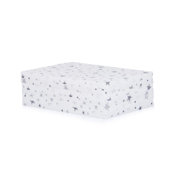 CHIPOLINO PREKLOPIVI DUSEK 60/120/6 WHITE/GREY STARS MAT02201WHGR 