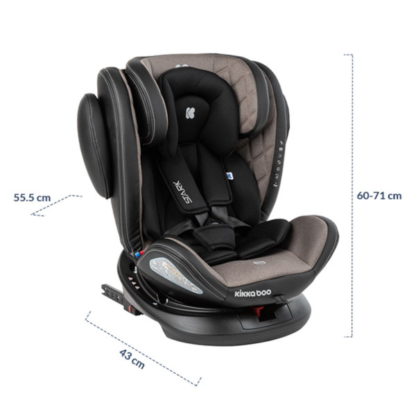 KIKKA BOO AUTOSJEDALICA STARK ISOFIX BLACK 2023 31002070085 