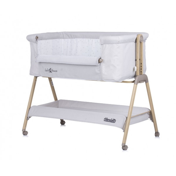 CHIPOLINO KOLIJEVKA SWEET DREAMS GREY STARS/WOOD KOSSD0214SG 