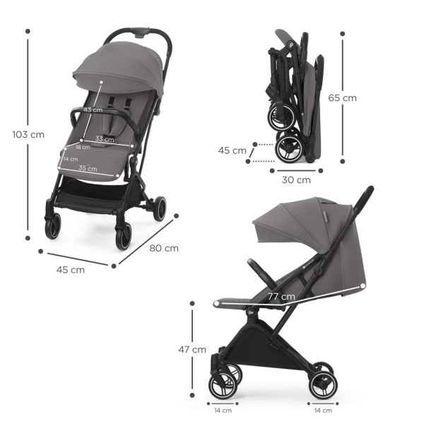 KINDERKRAFT KOLICA INDY 2 COZY GREY 35528 