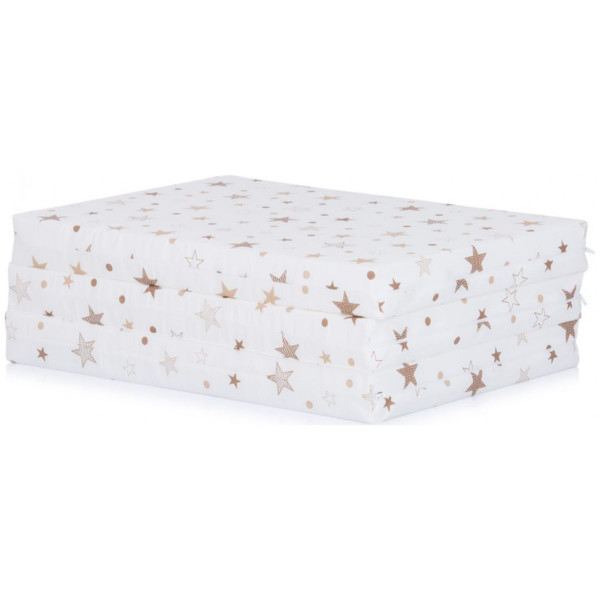 CHIPOLINO PREKLOPIVI DUSEK 60/120/6 WHITE/BEIGE STARS MAT02203WHBE 