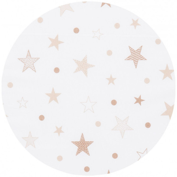 CHIPOLINO PREKLOPIVI DUSEK 60/120/6 WHITE/BEIGE STARS MAT02203WHBE 