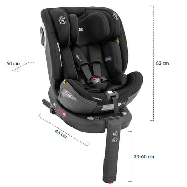 KIKKA BOO AUTO SJEDISTE I-CONIC I-SIZE BLACK 31002100011 