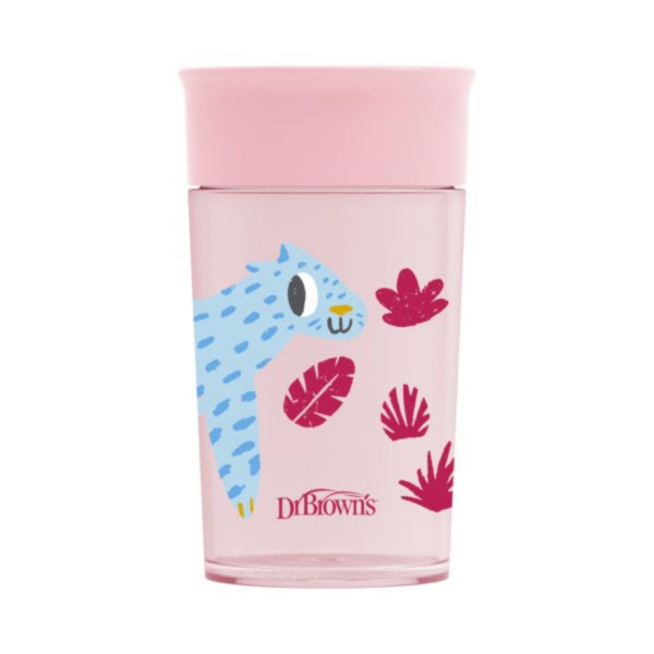 DR BROWNS SOLJA 360 STEPENI NO SPILL 300ML ROZE TC01093 