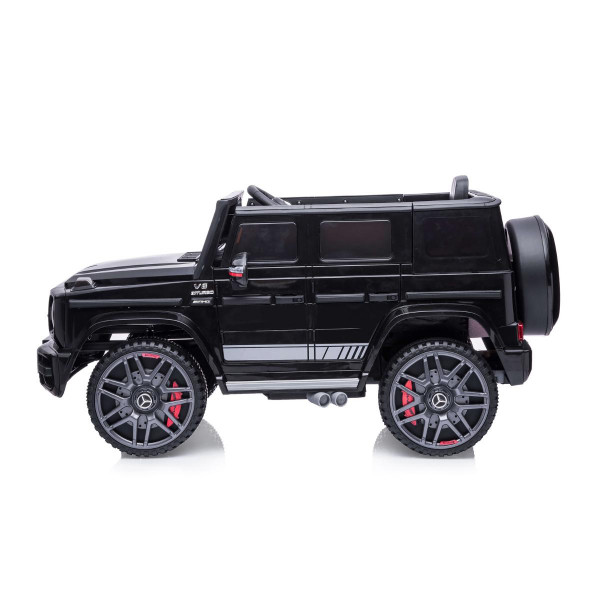 CHIPOLINO AUTO NA AKUMULATOR MERCEDES G63 AMG BLACK, EVA WHEELS, LEATHER SEAT ELJG63MB23B 