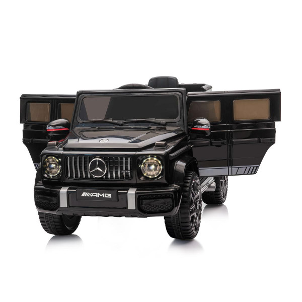 CHIPOLINO AUTO NA AKUMULATOR MERCEDES G63 AMG BLACK, EVA WHEELS, LEATHER SEAT ELJG63MB23B 