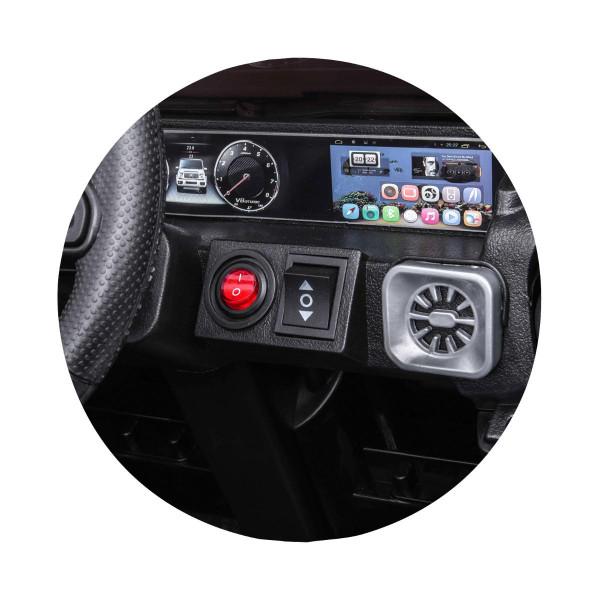 CHIPOLINO AUTO NA AKUMULATOR MERCEDES G63 AMG BLACK, EVA WHEELS, LEATHER SEAT ELJG63MB23B 