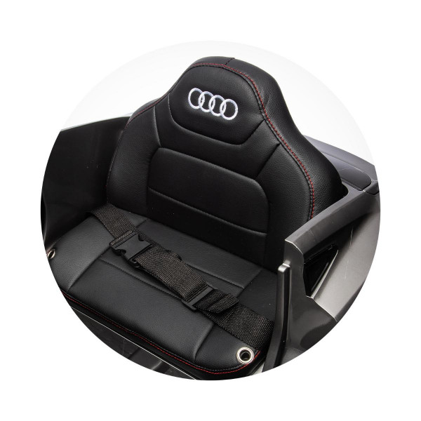 CHIPOLINO AUTO NA AKUMULATOR AUDI E-TRON WHITE, LEATHER SEAT ELKAUETR23W 