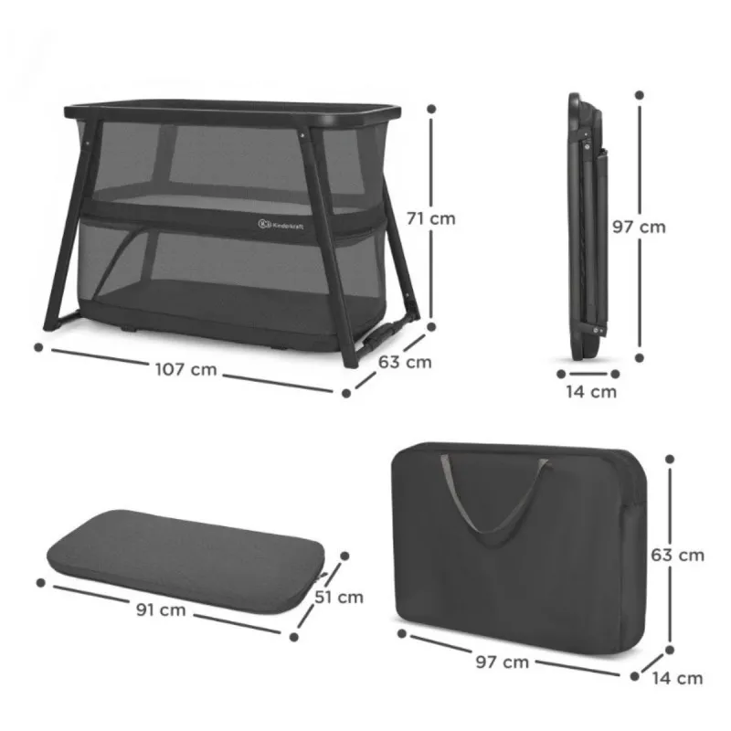 KINDERKRAFT KREVET/KOLIJEVKA SOFI PLUS GREY 35897