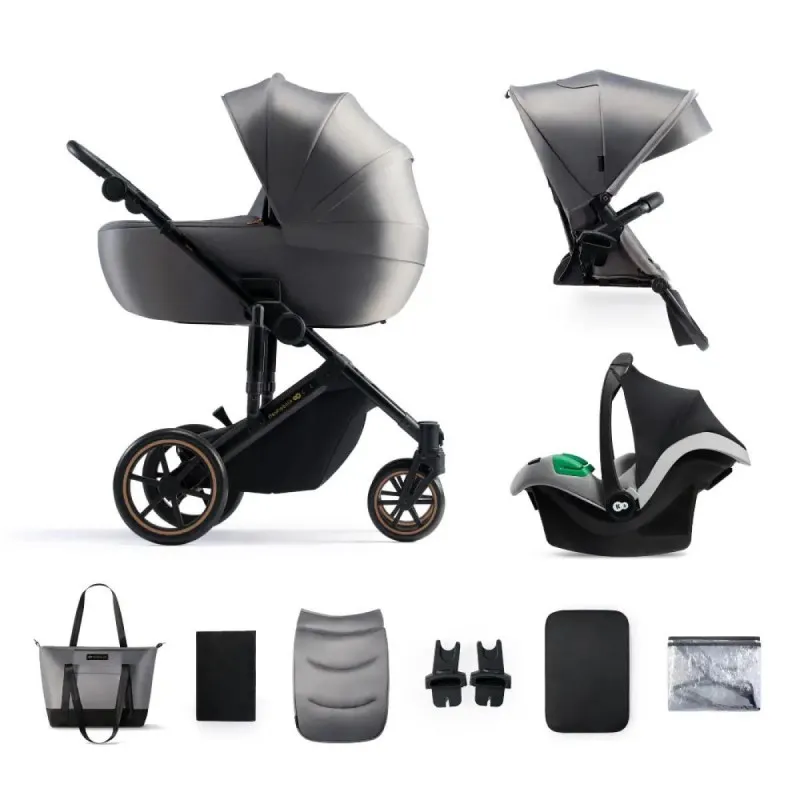 KINDERKRAFT KOLICA 3U1 PRIME 2 MINK PRO SHADOW GREY 41238 