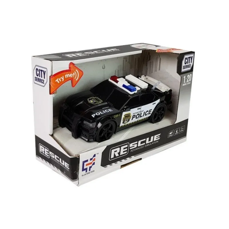 BURAGO AUTO POLICIJSKI 1:20 CRNI SA ZVUKOM I SVJETLOM B/O WENYI WY500A 918814 