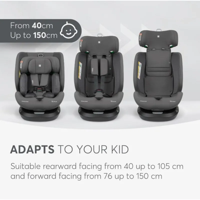 KIKKA BOO AUTOSJEDALICA I-HIKE I-SIZE DARK GREY 2025 31002100078