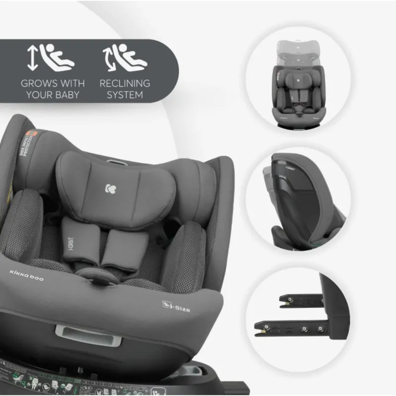 KIKKA BOO AUTOSJEDALICA I-ORBIT I-SIZE DARK GREY 2025 31002100086 