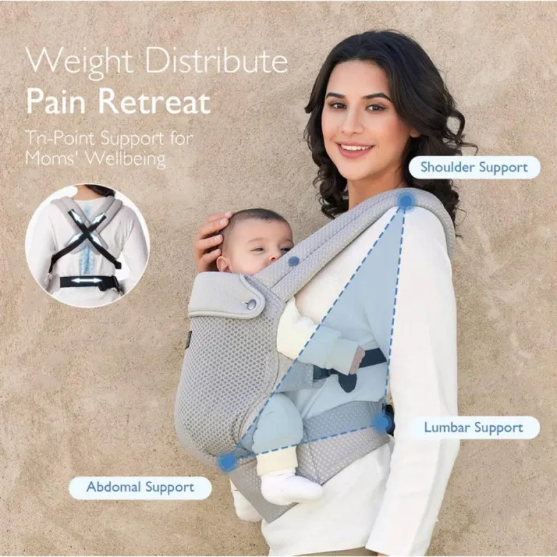 MOMCOZY KENGUR NOSILJKA  AIR MESH-GREY HC014-GR00NB-B 