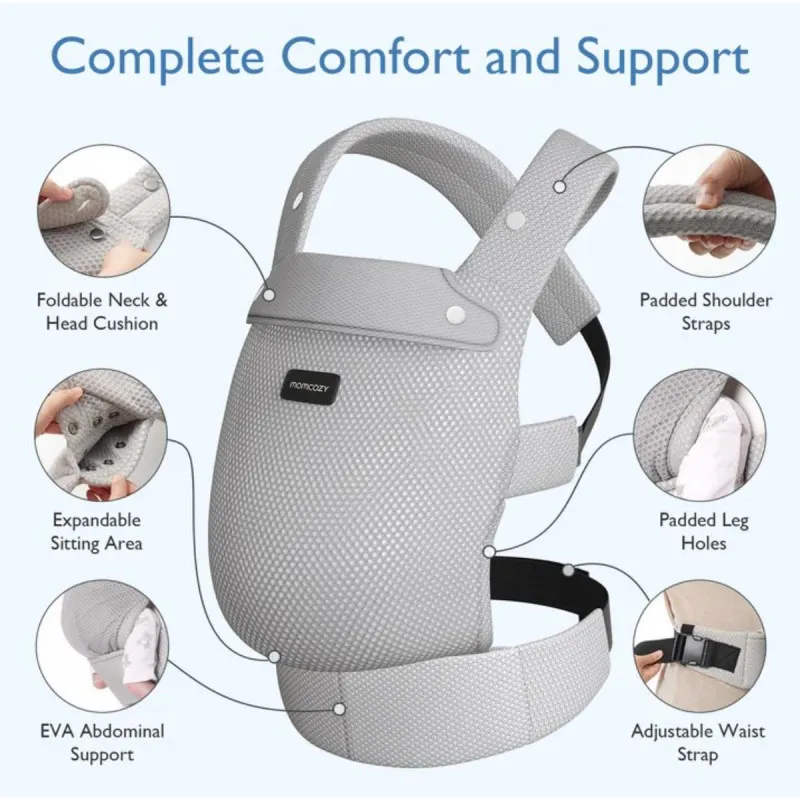 MOMCOZY KENGUR NOSILJKA  AIR MESH-GREY HC014-GR00NB-B 
