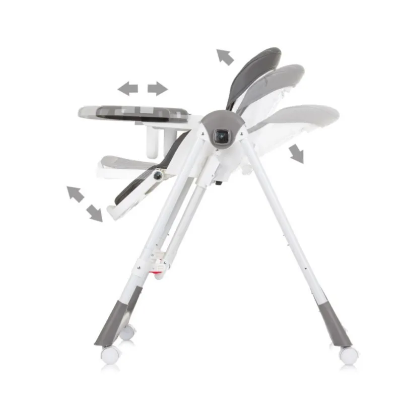 CHIPOLINO STOLICA ZA HRANJENJE I LJULJA 2U1 MILK SHAKE GRANITE STHMS02404GN