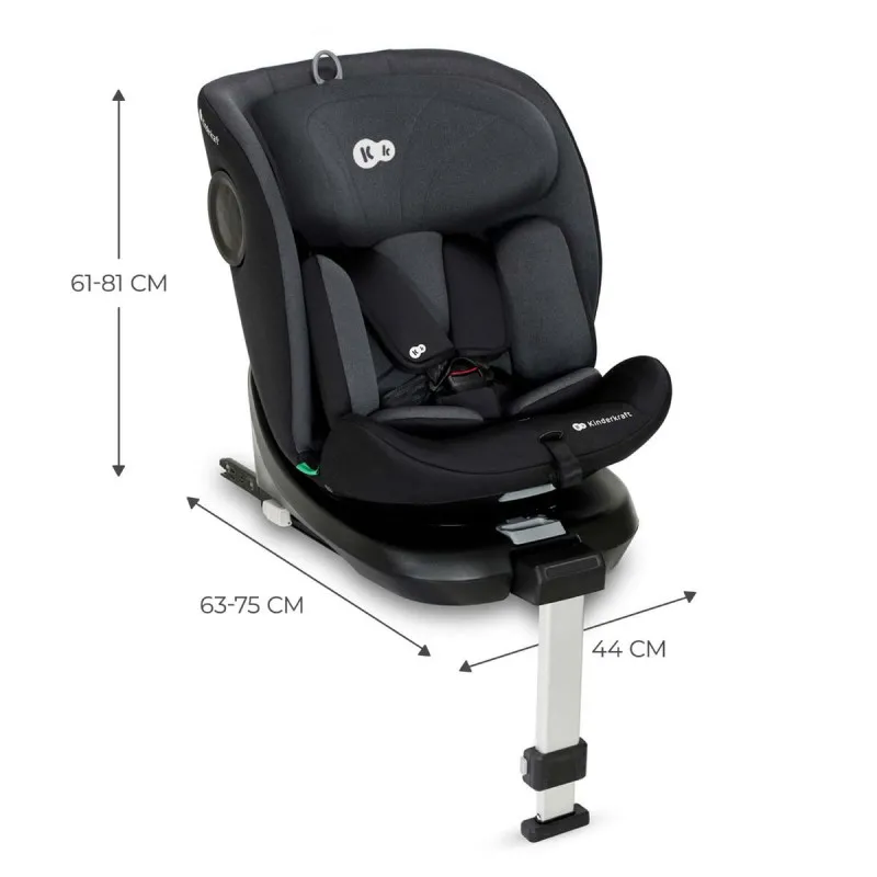 KINDERKRAFT AUTOSJEDALICA I-360 I-SIZE BLACK 44329 