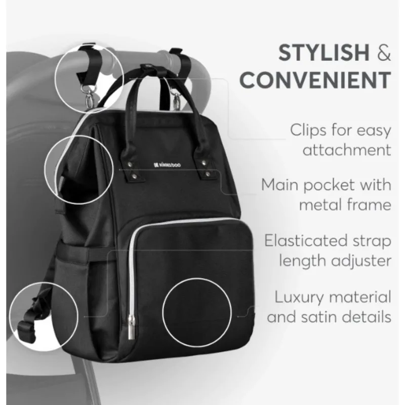 KIKKA BOO TORBA SIENA BLACK&SILVER 2025 31108020111