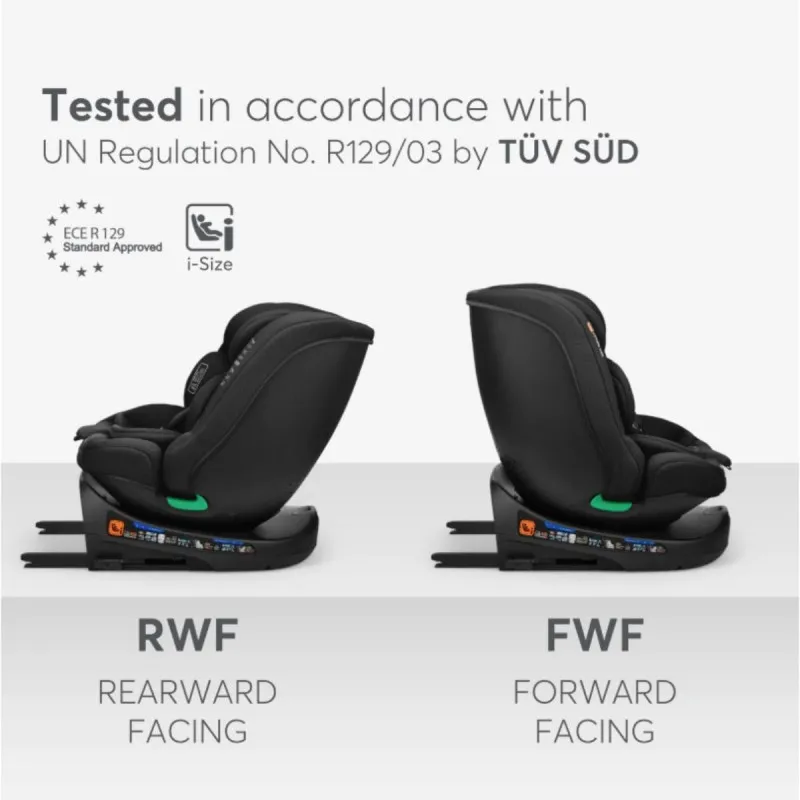 KIKKA BOO AUTOSJEDALICA I-ROUND I-SIZE BLACK 31002100070 