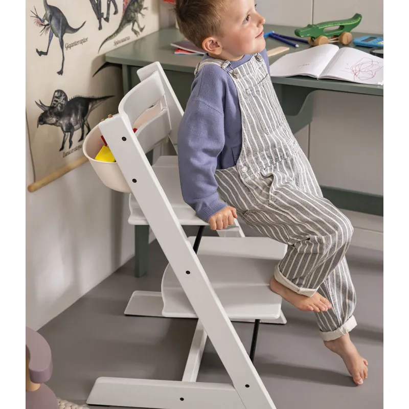 STOKKE STOLICA ZA HRANJENJE TRIPP TRAPP WHITE I BEBI SET TRIPP TRAPP ANTHRACITE