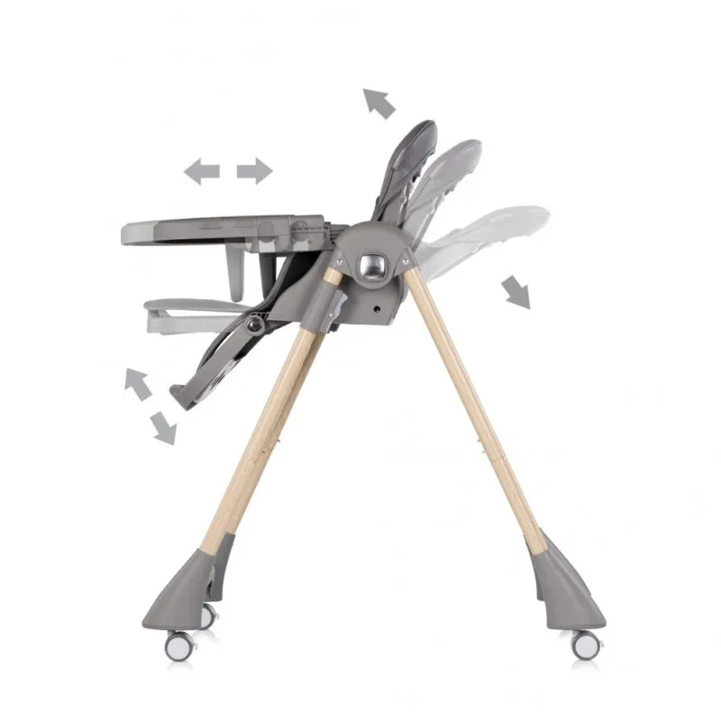 CHIPOLINO STOLICA ZA HRANJENJE CANDY SHOP CHARCOAL STHCS02601CH
