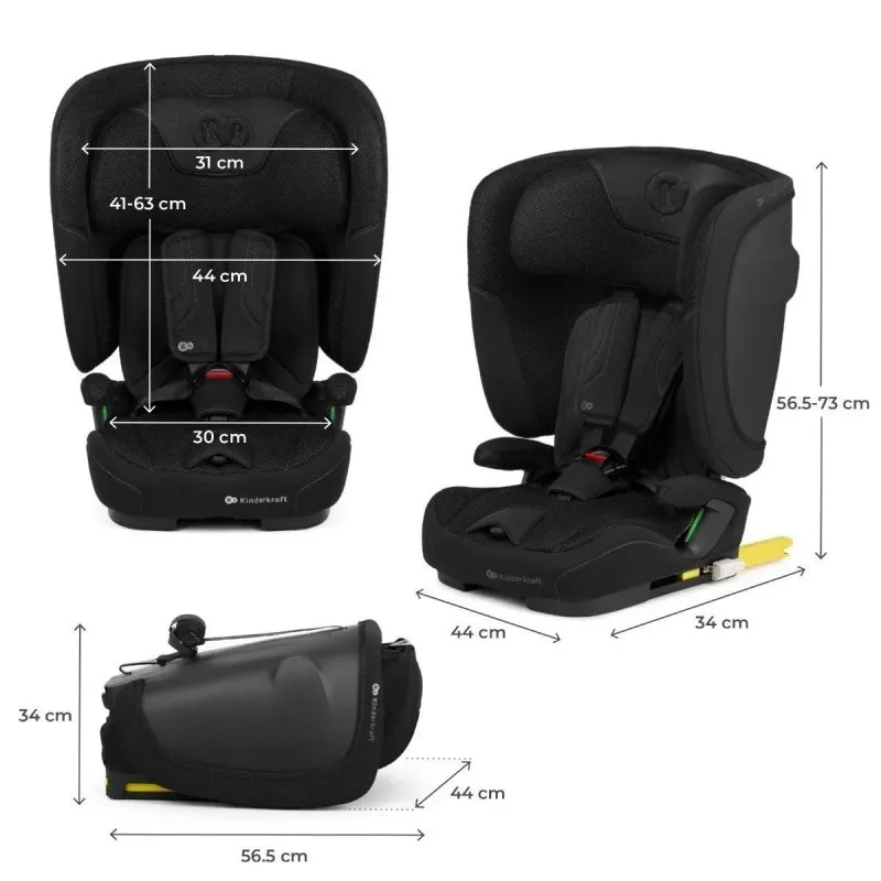KINDERKRAFT AUTOSJEDALICA FIX2GO I-SIZE BLACK 54995