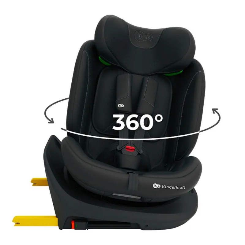 KINDERKRAFT AUTOSJEDALICA I-GROW 2 PLUS I-SIZE BLACK 54780