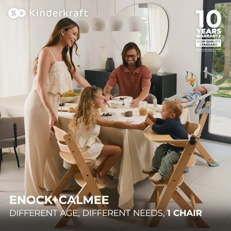 KINDERKRAFT HRANILICA ENOCK+LEZALJKA CALMEE GREY 46965