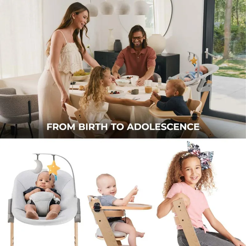 KINDERKRAFT HRANILICA ENOCK+LEZALJKA CALMEE GREY 46965