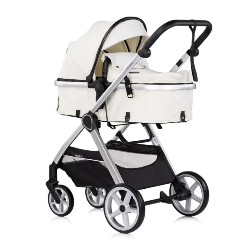 CHIPOLINO KOLICA VISTA 3U1 BISCOTTA KKVS02504BI + BAZA ZA AUTOSJEDALICU AMORE,AURA,VISTA,MARBELLA STKBS0251AA