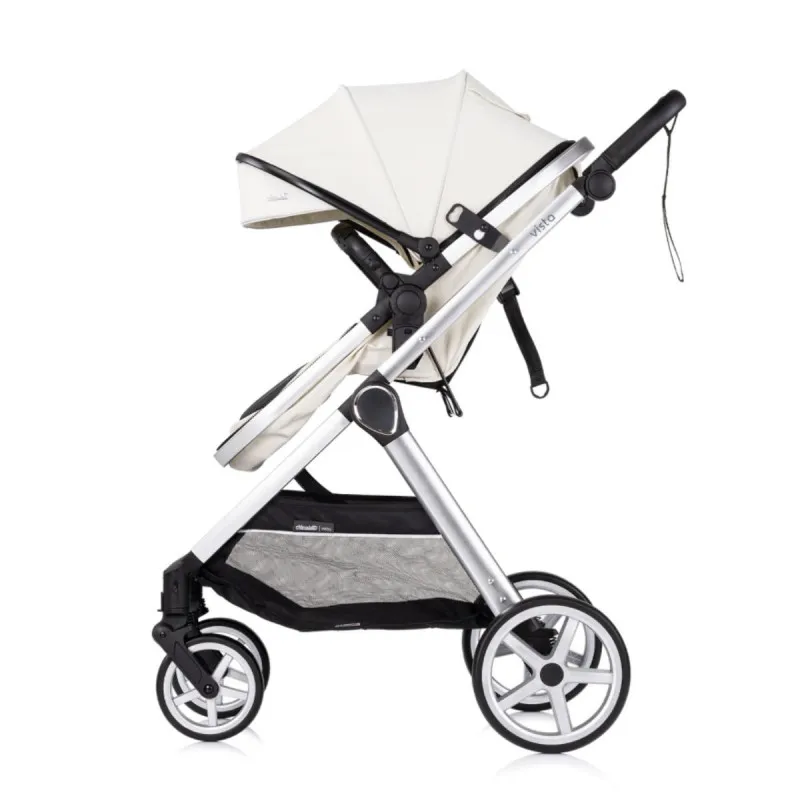CHIPOLINO KOLICA VISTA 3U1 BISCOTTA KKVS02504BI + BAZA ZA AUTOSJEDALICU AMORE,AURA,VISTA,MARBELLA STKBS0251AA