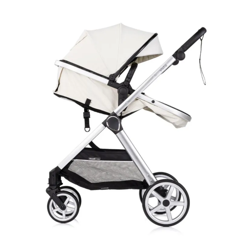 CHIPOLINO KOLICA VISTA 3U1 BISCOTTA KKVS02504BI + BAZA ZA AUTOSJEDALICU AMORE,AURA,VISTA,MARBELLA STKBS0251AA