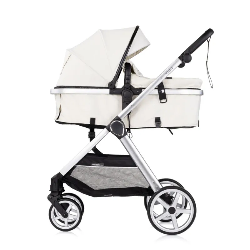 CHIPOLINO KOLICA VISTA 3U1 BISCOTTA KKVS02504BI + BAZA ZA AUTOSJEDALICU AMORE,AURA,VISTA,MARBELLA STKBS0251AA