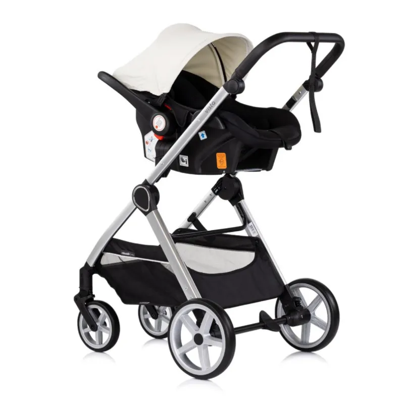 CHIPOLINO KOLICA VISTA 3U1 BISCOTTA KKVS02504BI + BAZA ZA AUTOSJEDALICU AMORE,AURA,VISTA,MARBELLA STKBS0251AA