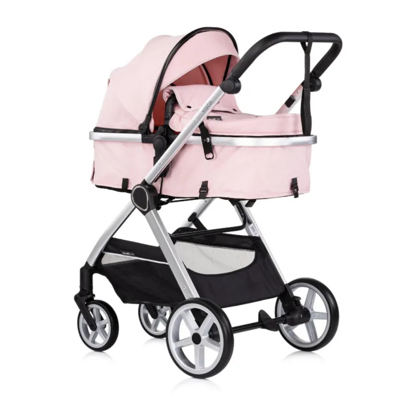 CHIPOLINO KOLICA VISTA 3U1 PINK MARSHMALLOW KKVS02506PM + BAZA ZA AUTOSJEDALICU VISTA