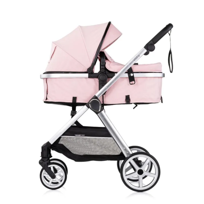 CHIPOLINO KOLICA VISTA 3U1 PINK MARSHMALLOW KKVS02506PM + BAZA ZA AUTOSJEDALICU VISTA