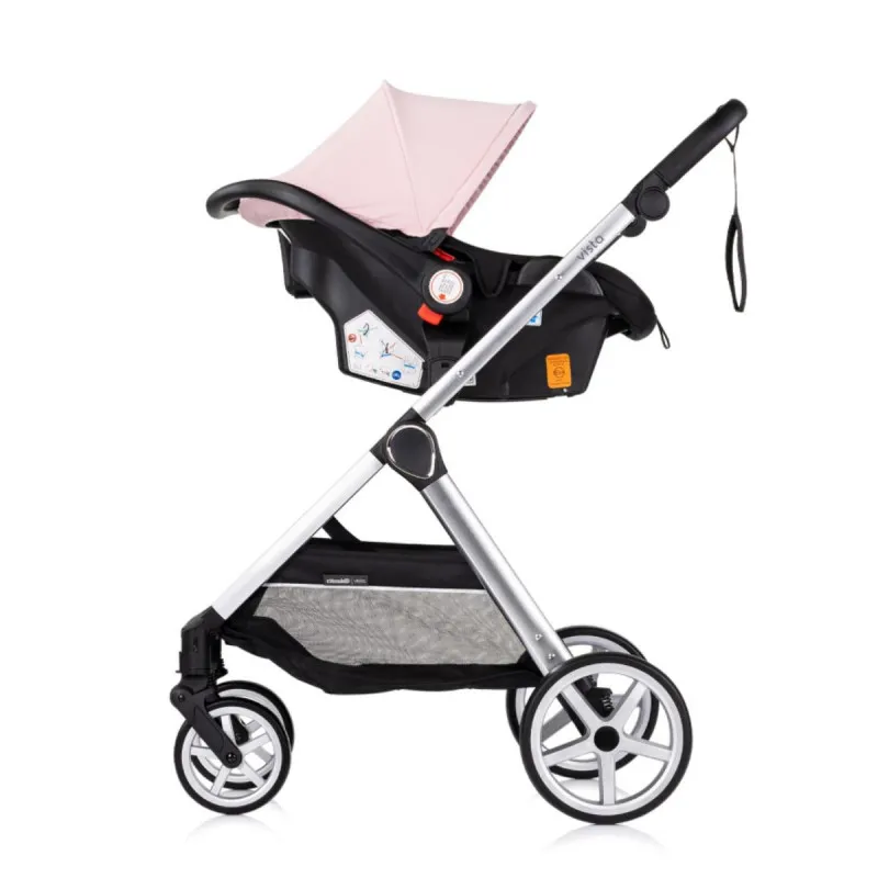 CHIPOLINO KOLICA VISTA 3U1 PINK MARSHMALLOW KKVS02506PM + BAZA ZA AUTOSJEDALICU VISTA