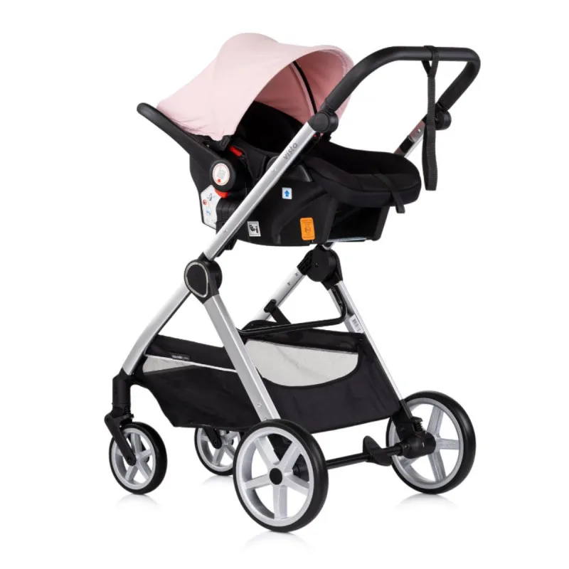 CHIPOLINO KOLICA VISTA 3U1 PINK MARSHMALLOW KKVS02506PM + BAZA ZA AUTOSJEDALICU VISTA