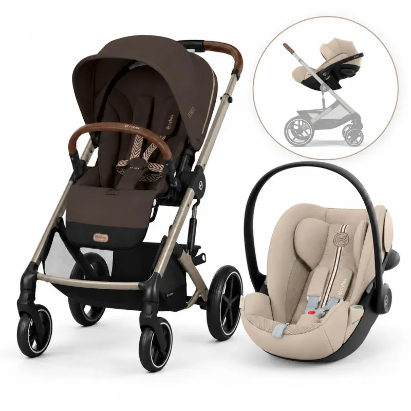 CYBEX KOLICA BALIOS 2U1 CHOCOLATE (KOLICA I AUTOSJEDALICA CLOUD G3 PLUS ALMOND BEIGE)