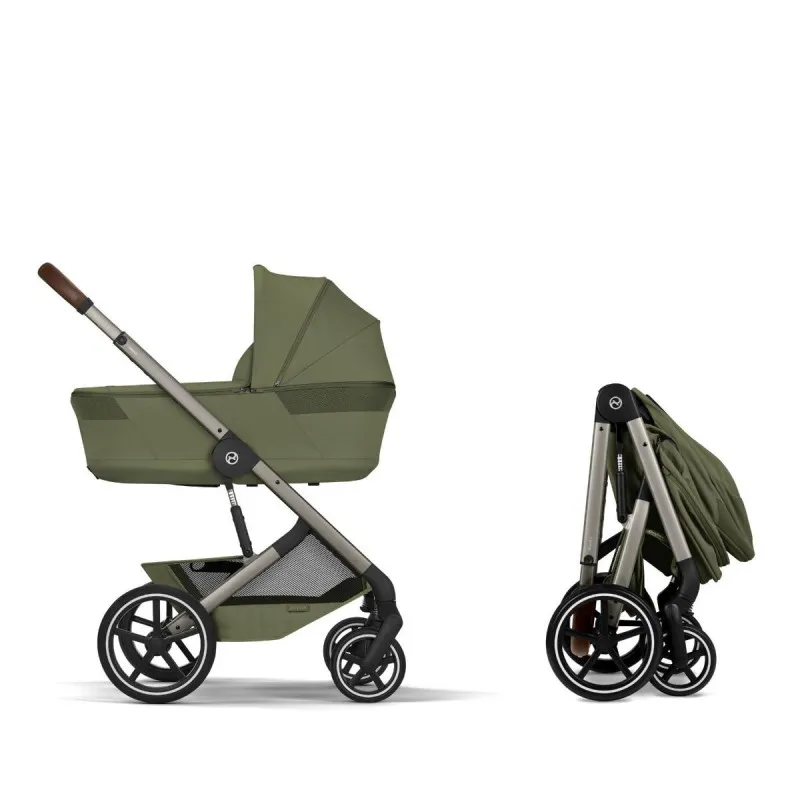 CYBEX KOLICA BALIOS + SKLOPIVA KORPA MOSS GREEN KHAKI I AUTOSJEDALICA CLOUD G3 PLUS ALMOND BEIGE
